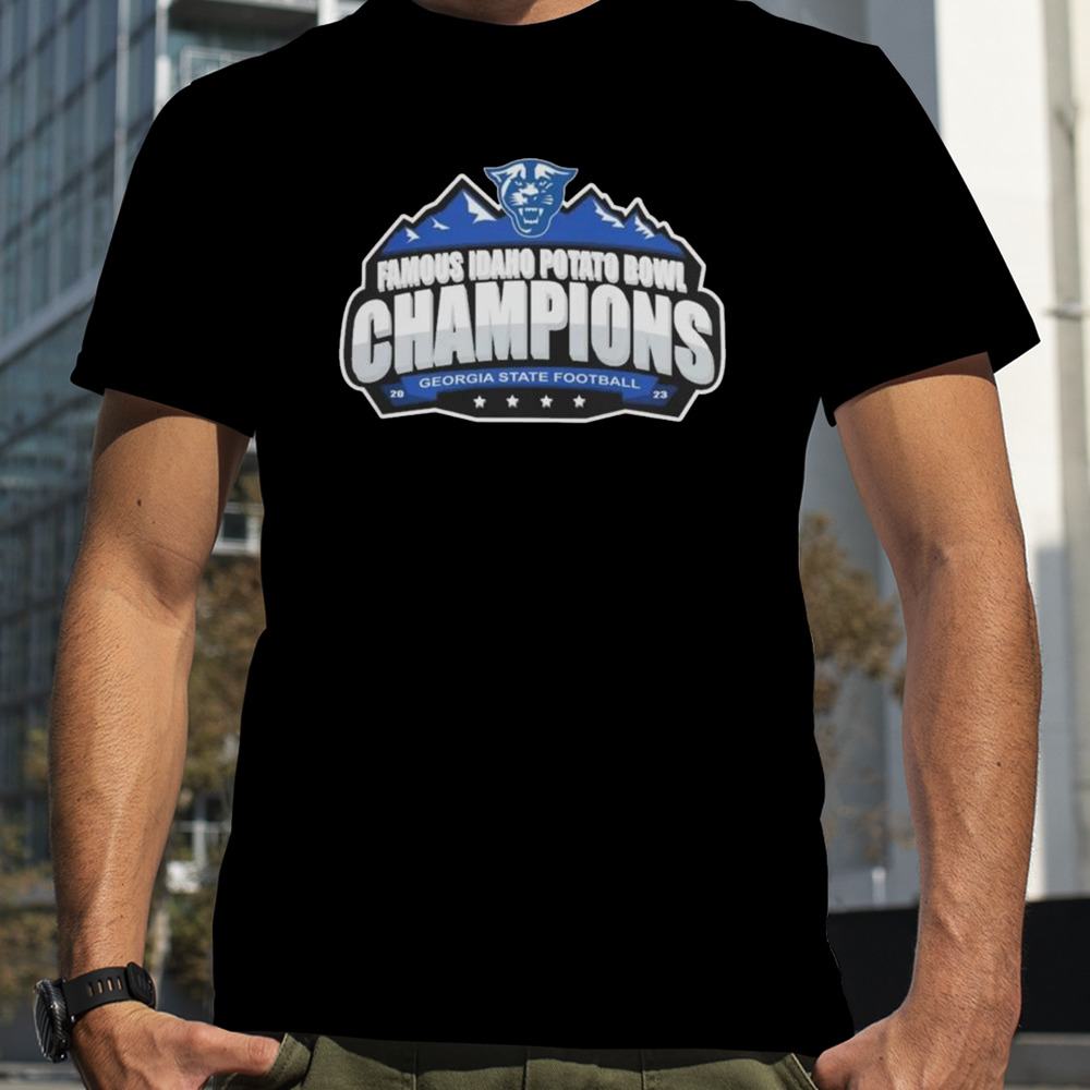 Georgia State Panthers Football 2023 Idaho Potato Bowl Champions Logo T-shirt