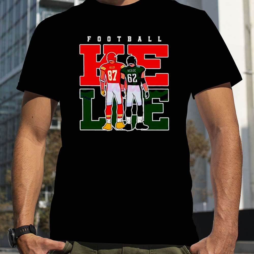 Jason Kelce and Travis Kelce American football shirt