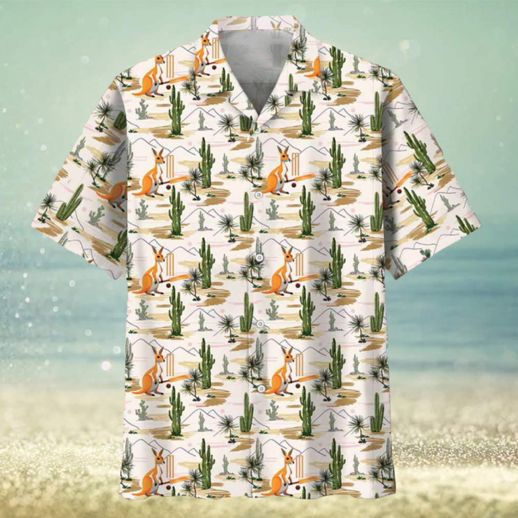 Kangaroo Cricket Hawaiian Shirt - Limotees