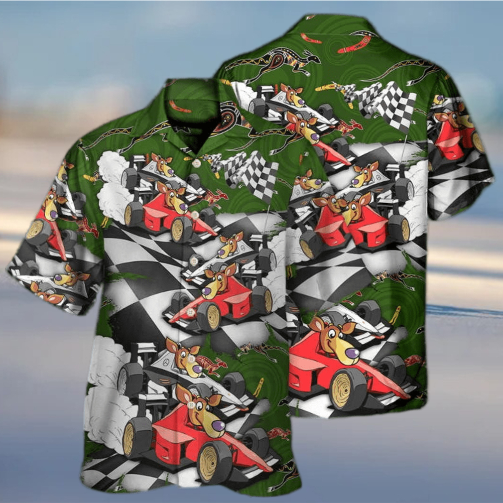 Kangraroo Racing Formula One Car Racing Australian Vibe 2 Hawaiian Shirt - Limotees