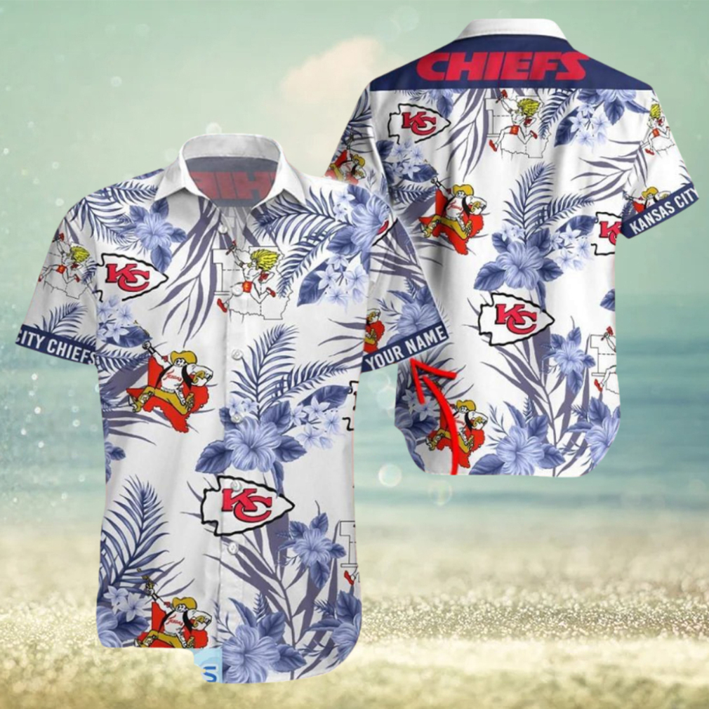 Kansas City Chiefs Logo History Nfl Aloha Tropical Hawaiian Shirt - Limotees