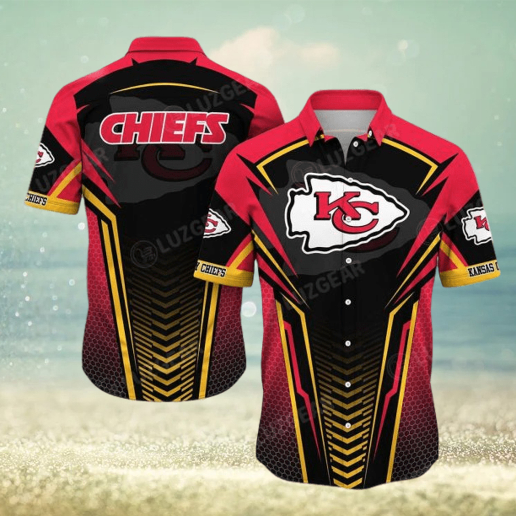 Kansas City Chiefs NFL Team Football Beach Shirt Summer Button Down Hawaiian Shirt Best Fan Ever - Limotees