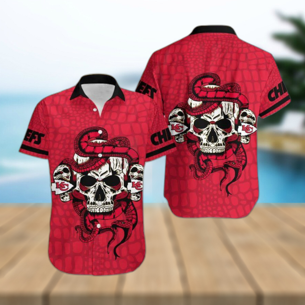 Kansas City Chiefs Snake And Skull Octopus Hawaiian Shirt Gift For Halloween - Limotees