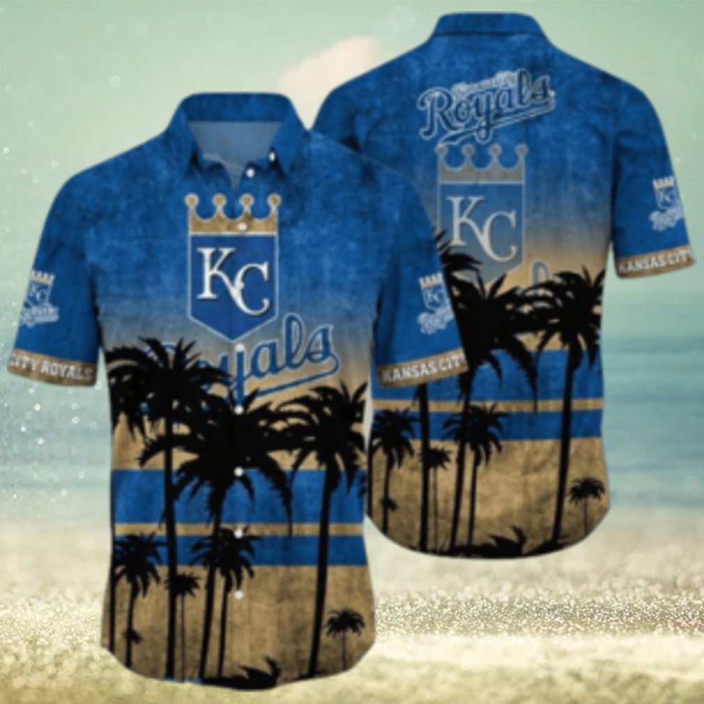 Kansas City Royals MLB Logo Coconut Tropical Hawaiian Shirt Beach Gift For Fans - Limotees