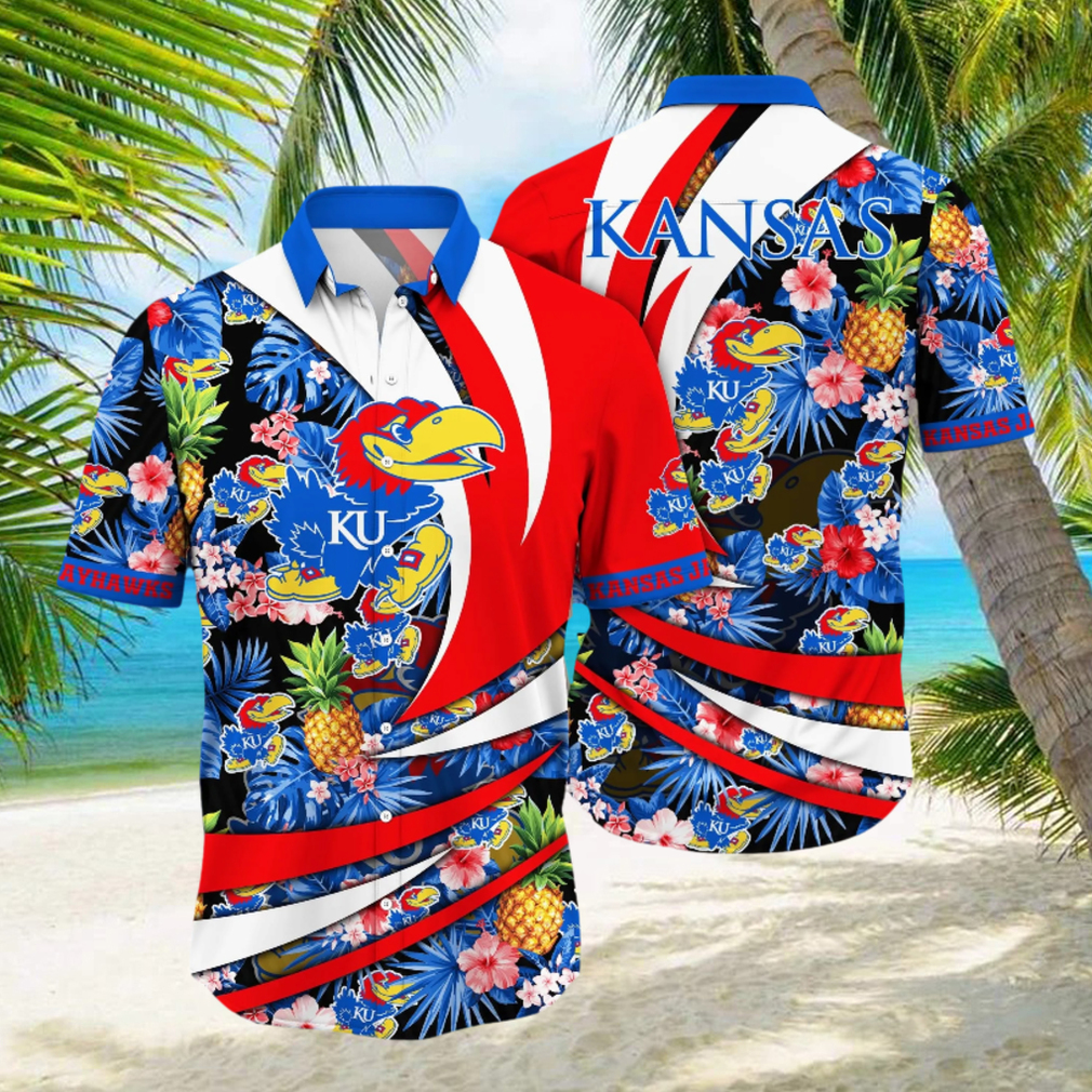 Kansas Jayhawks NCAA Hawaiian Shirt Surfing Aloha Shirt - Limotees