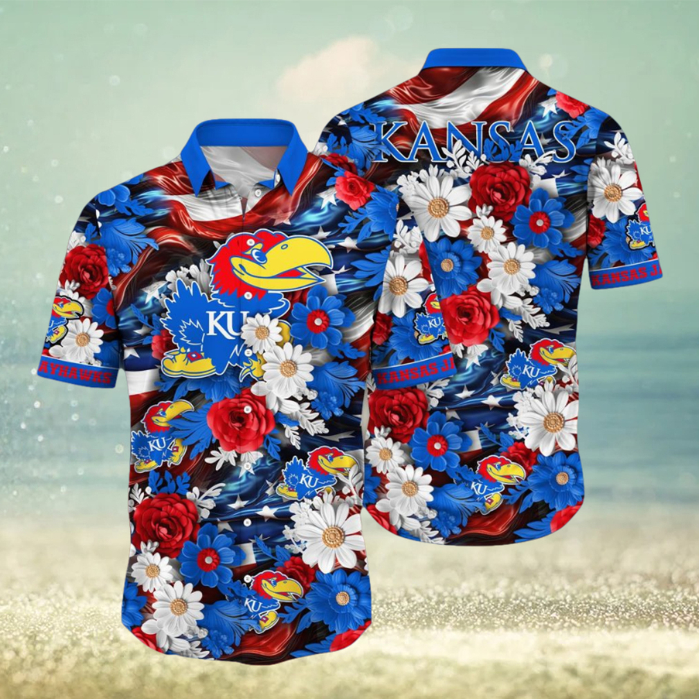 Kansas Jayhawks NCAA2 Hawaii Shirt Independence Day - Limotees