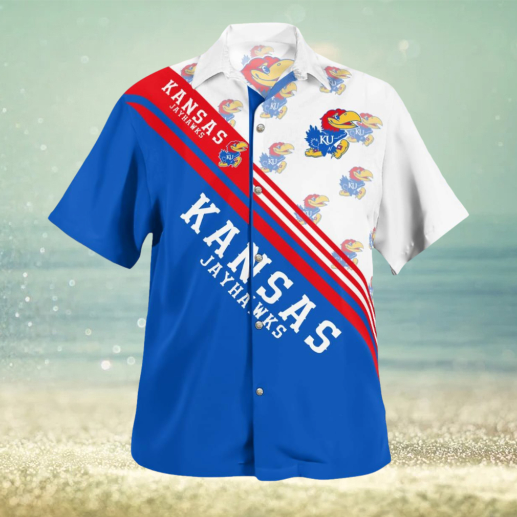 Kansas Jayhawks Standard Paradise Contemporary 3D Hawaiian Shirt Best For Fans Beach Gift For Men And Women - Limotees