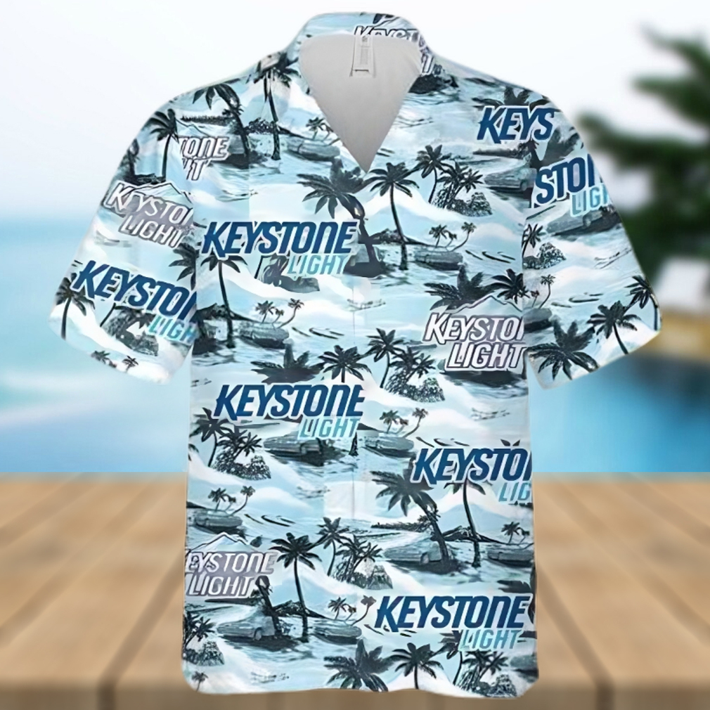 Keystone Light Beer Hawaiian Sea Island Pattern Hawaiian Shirt - Limotees