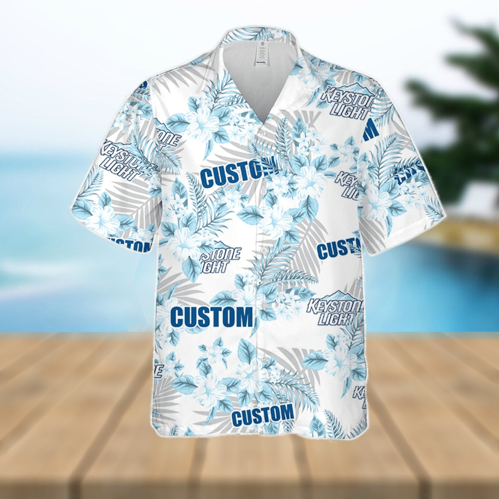 Keystone Light Hawaiian Shirt Flowers Pattern Personalized Gift Men And Women - Limotees