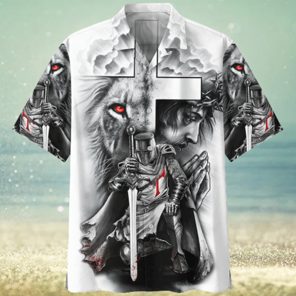 Knight Templar White High Quality Unisex Hawaiian Shirt For Men And Women Dhc17062888 - Limotees