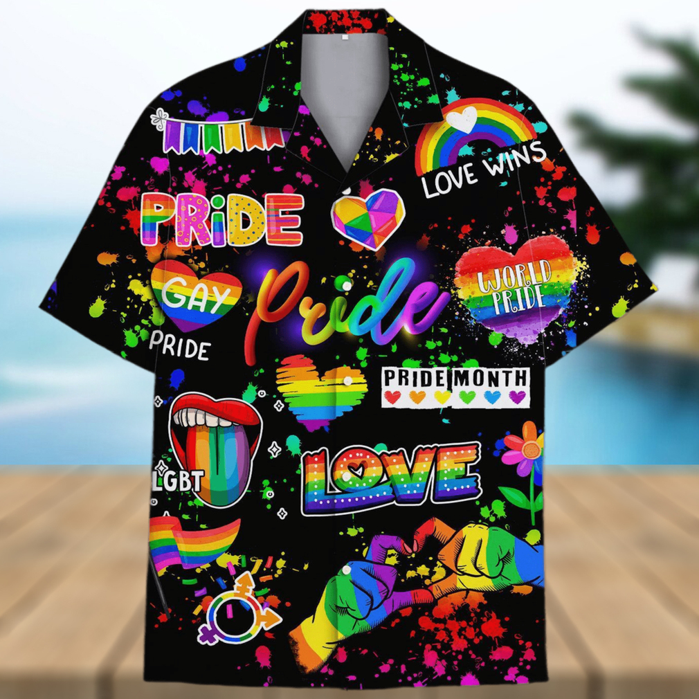 LGBTQ Pride Short Sleeve Aloha Hawaiian Shirt Summer Gift For Men And Women - Limotees