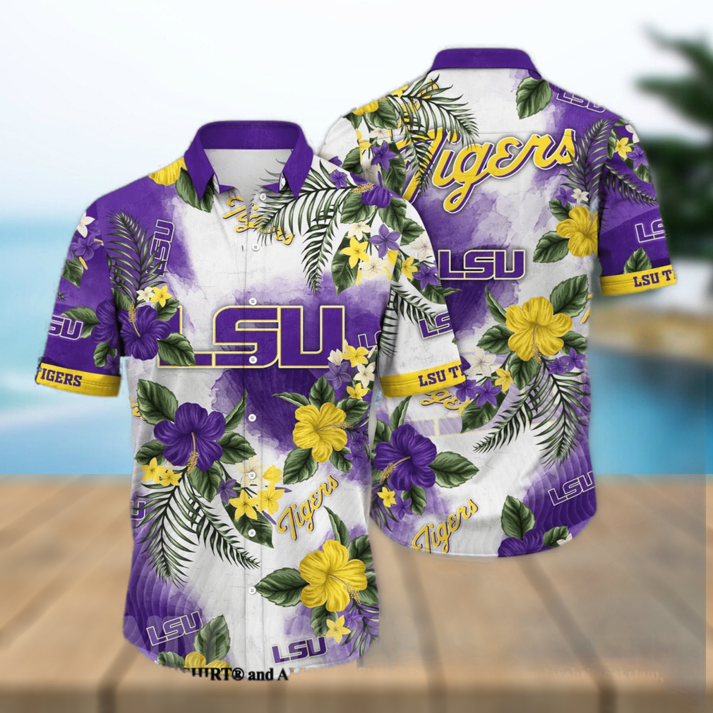 LSU TIGERS NCAA Floral Classic All Over Printed Hawaiian Shirt - Limotees