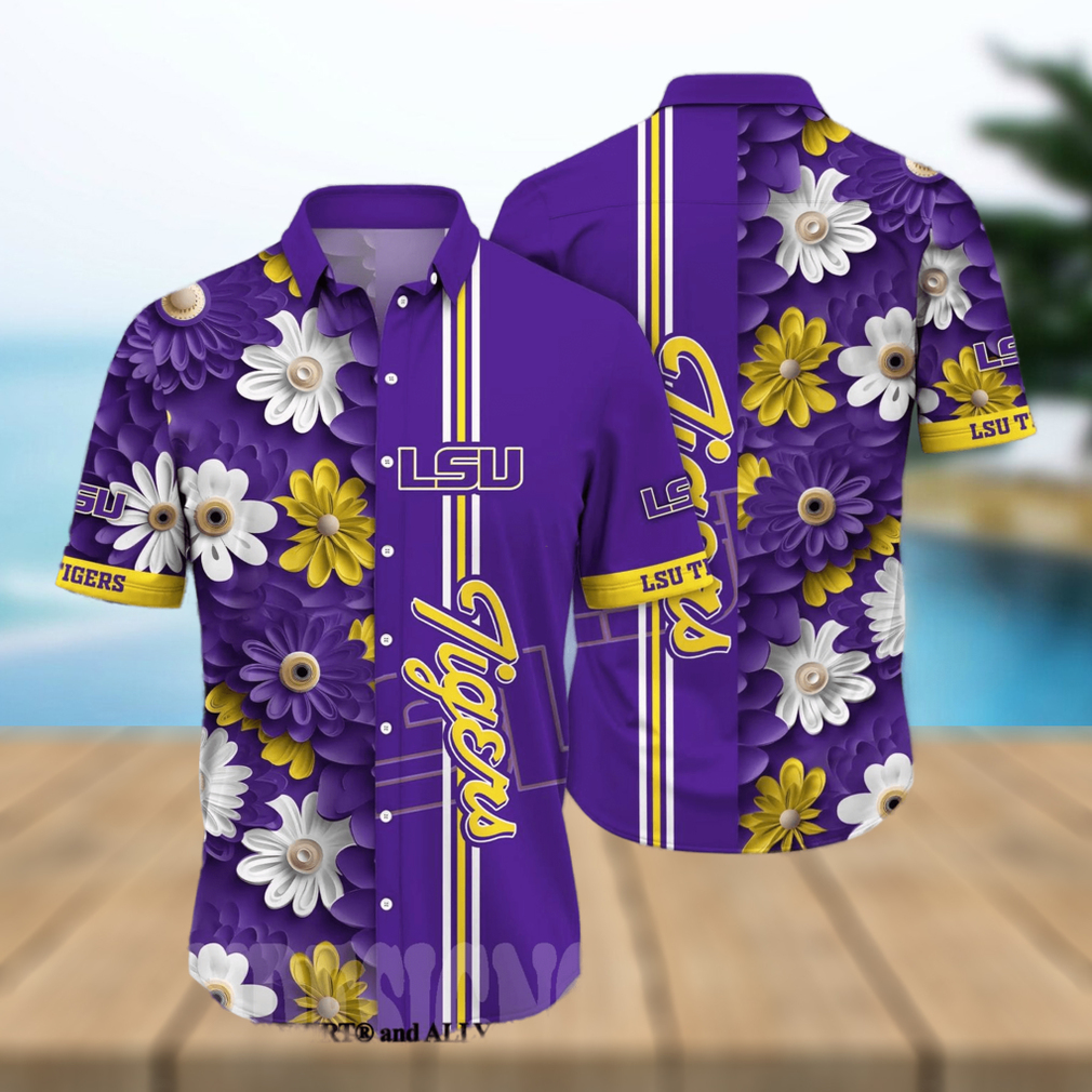 LSU TIGERS NCAA Floral Full Printed Hawaiian Shirt - Limotees