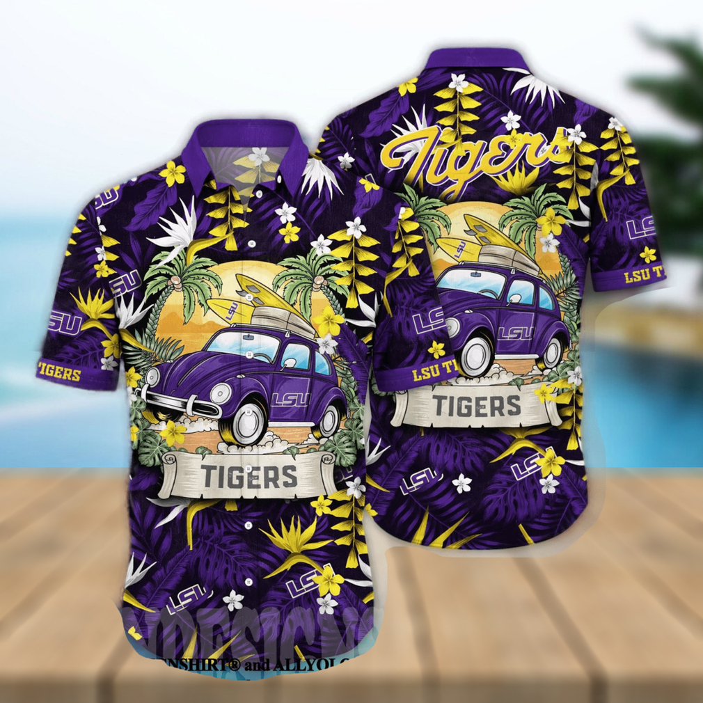 LSU TIGERS NCAA Floral Tropical All Over Printed 3D Hawaiian Shirt - Limotees