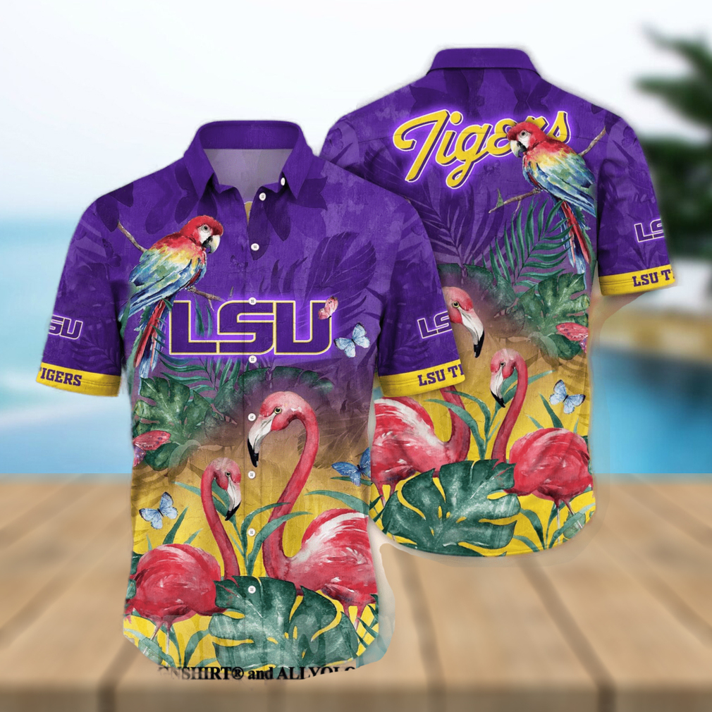 LSU TIGERS NCAA Flower Full Printed Hawaiian Shirt - Limotees