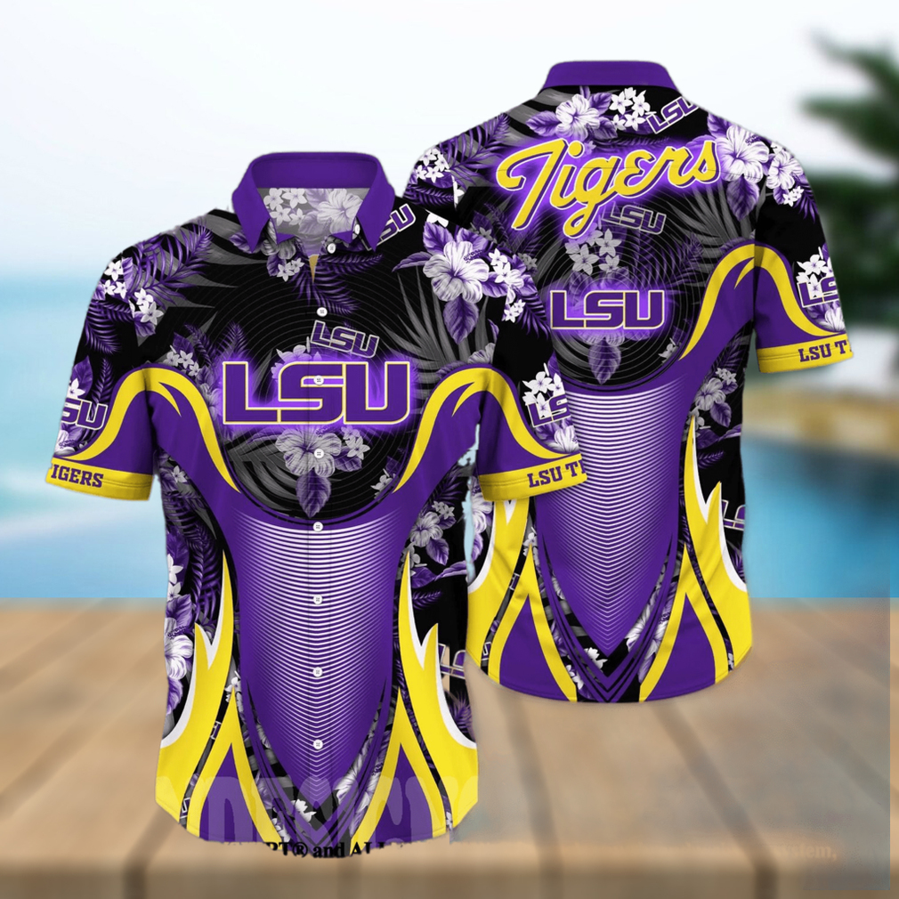 LSU TIGERS NCAA Flower Full Printing Unisex Hawaiian Shirt - Limotees