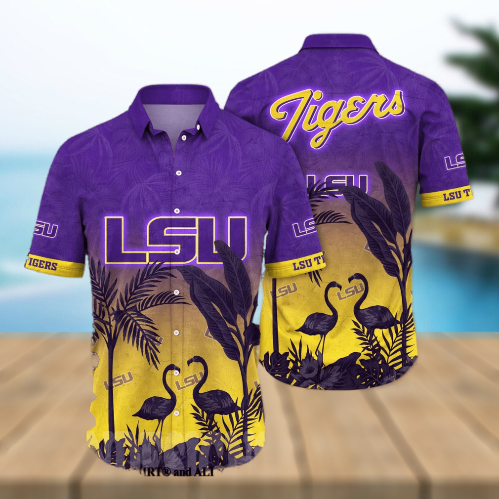 LSU TIGERS NCAA Flower Unisex Hawaiian Shirt - Limotees