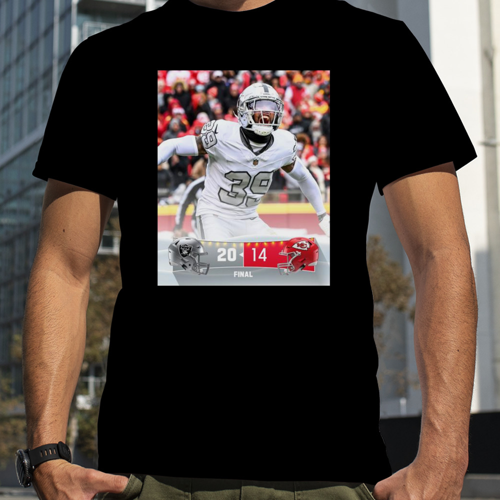 Las Vegas Raider Win 20 14 Kansas City Chiefs 2023 Christmas Game Final Score Shirt