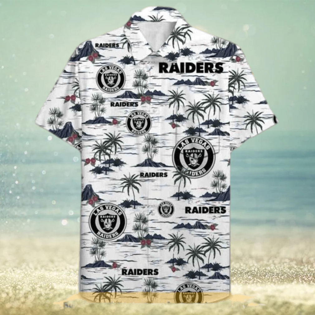 Las Vegas Raiders NFL Hawaiian Shirt Beach Pattern Aloha Shirt - Limotees