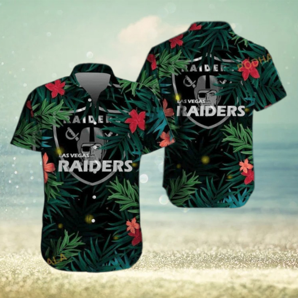 Las Vegas Raiders NFL Hawaiian Shirt Tropical Pattern Aloha Shirt - Limotees