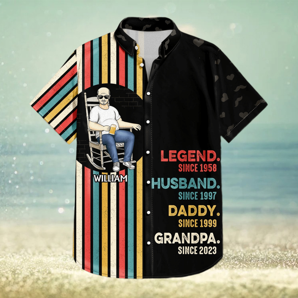 Legend Husband Daddy Grandpa Birthday Gift For Father Family Personalized Custom Hawaiian Shirt - Limotees