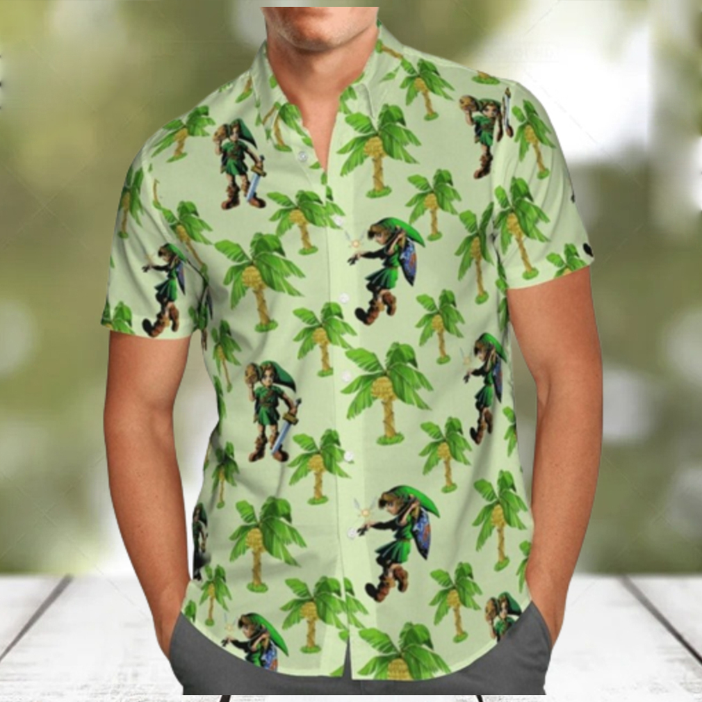 Legend Of Zelda Link Hawaii Shirt Zelda Majora Shirt - Limotees