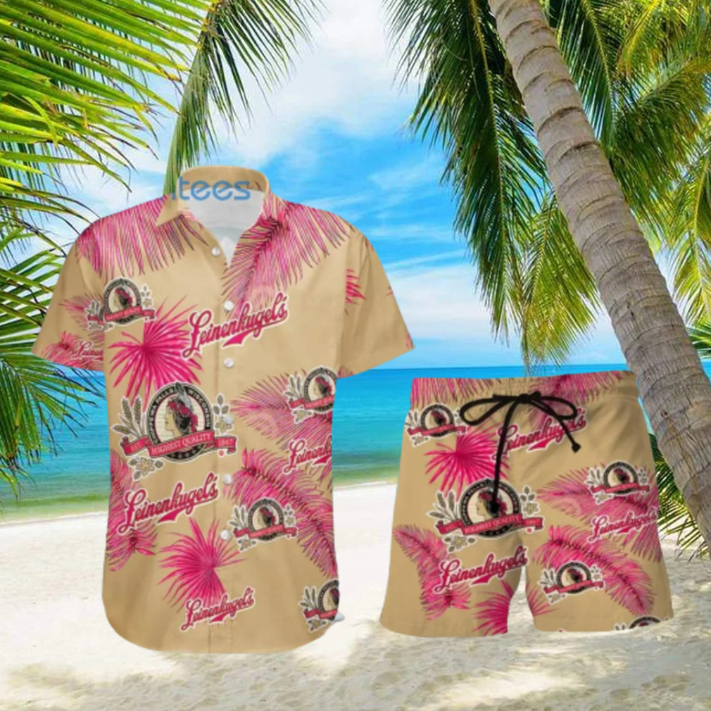 Leinenkugel s Lover Gift Palm Leaves Pattern Tropical Hawaiian Shirt - Limotees