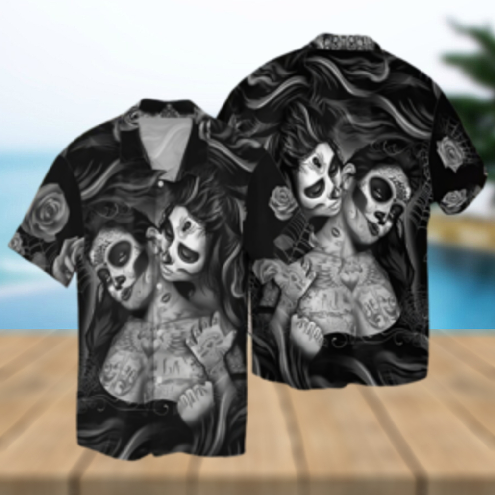 Lesbian Pride Tattoo Hawaiian Shirt - Limotees