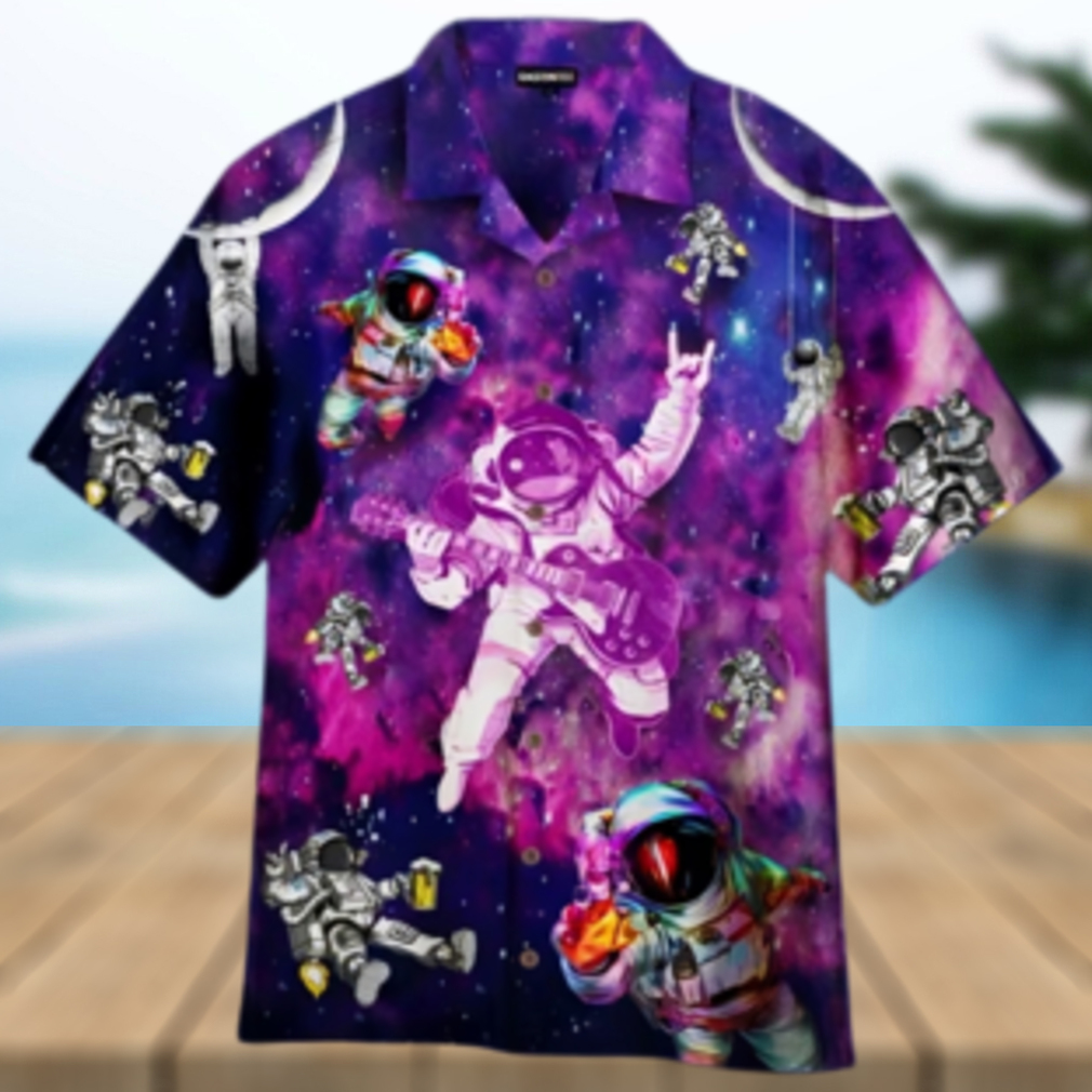 Let s Rock Astronaut Tropical Hawaiian Shirt - Limotees