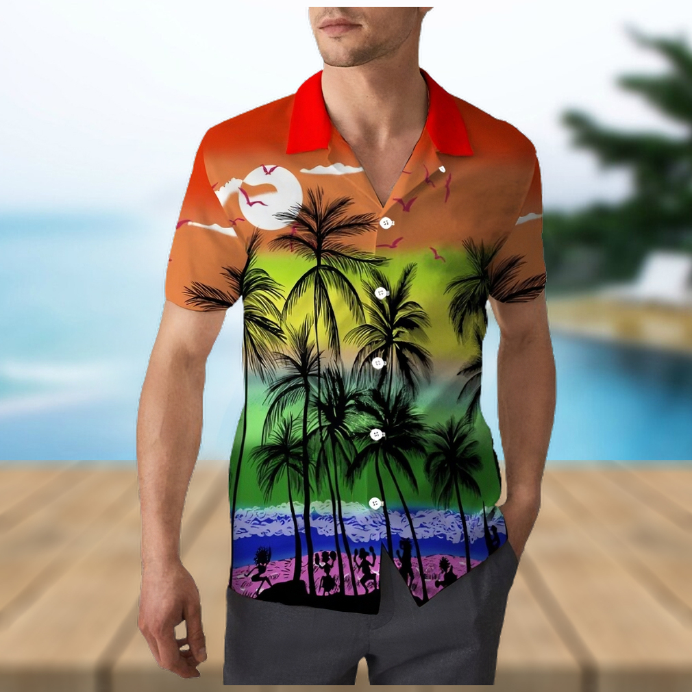 Lgbtq Gay Lesbian Beach Coconut Hawaiian Shirt - Limotees