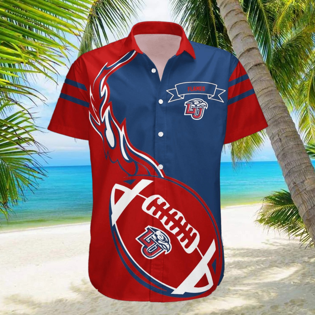 Liberty Flames 3D Hawaiian Shirt Flame Ball NCAA Men And Women Gift For Fans hawaiian shirt - Limotees