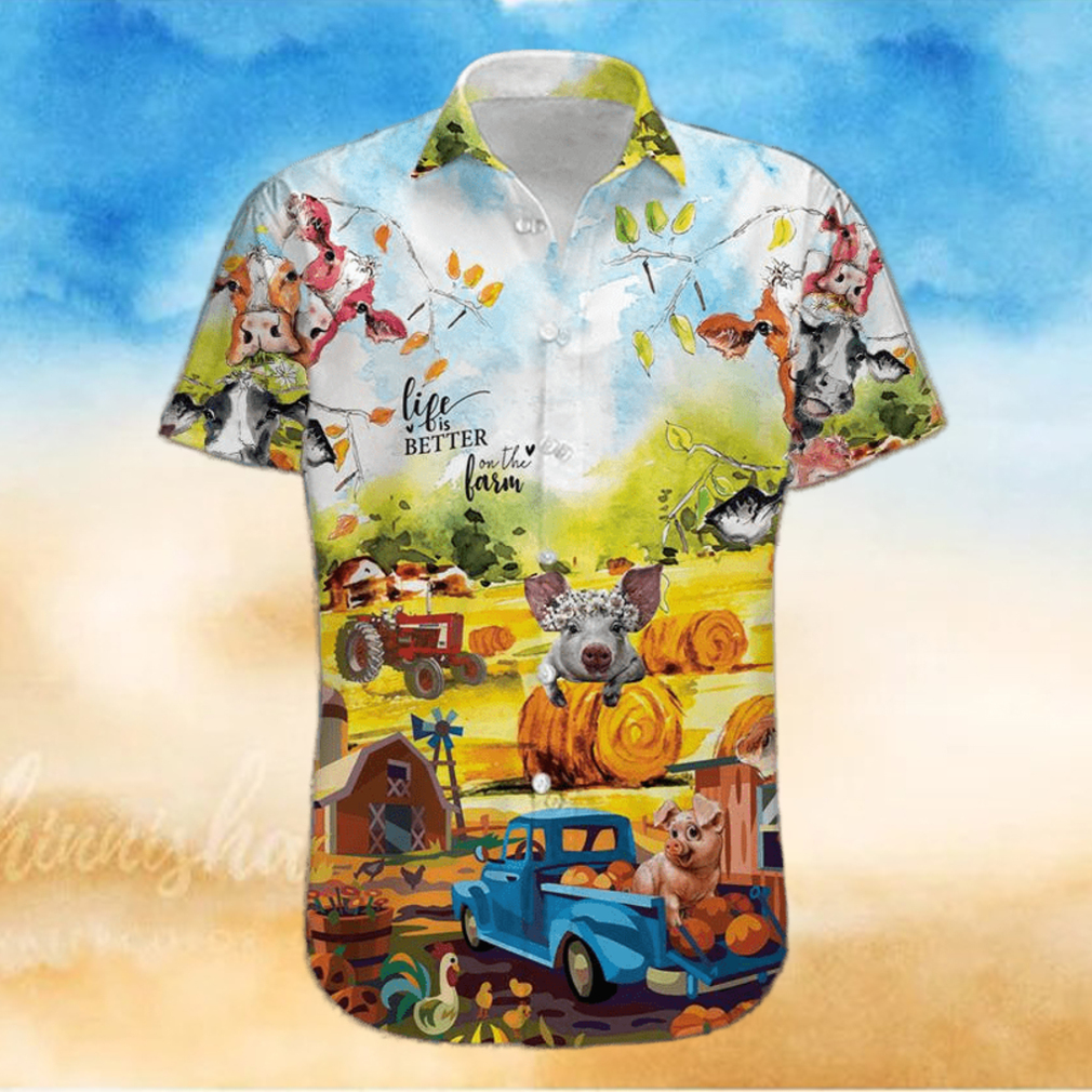 Life Is Better On A Farm Hawaiian Shirt - Limotees