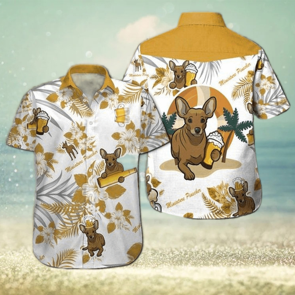 Linktee Miniature Pinscher And Beer Hawaiian Shirt - Limotees