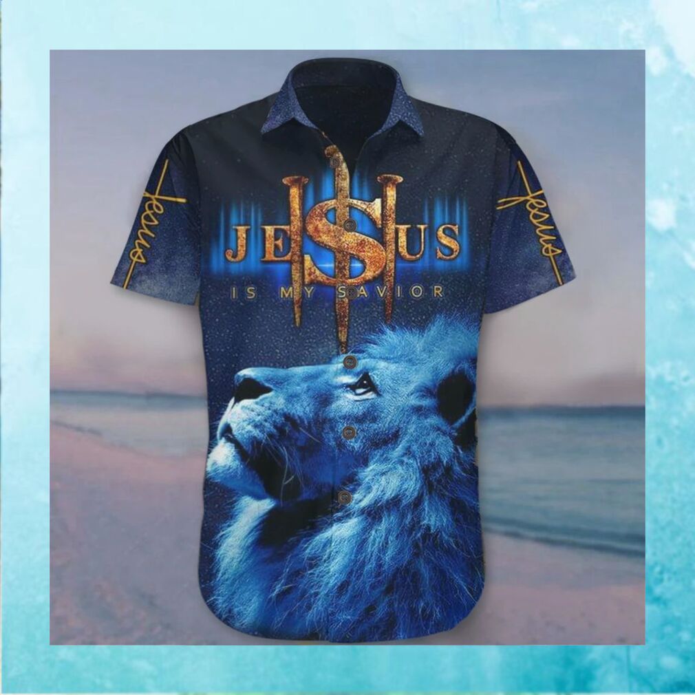 Lion Jesus Is My Savior Hawaiian Shirt Unique Cool Christian Shirt Apparel For Men Gift - Limotees