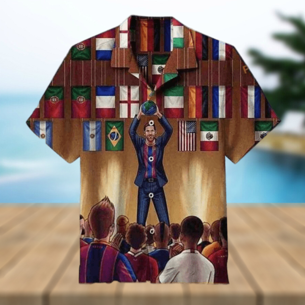 Lionel Messi The Goat Hawaiian Shirt Summer Beach Gift - Limotees