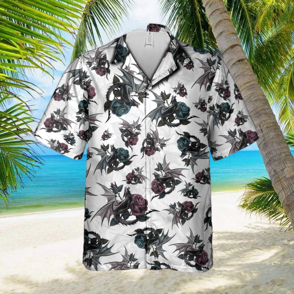 Litle Dragon Rose On 3D Hawaiian Shirt Summer Gift For Men And Women - Limotees