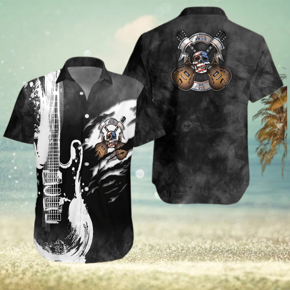 Live Free Or Die Guitar Hawaiian Shirt - Limotees