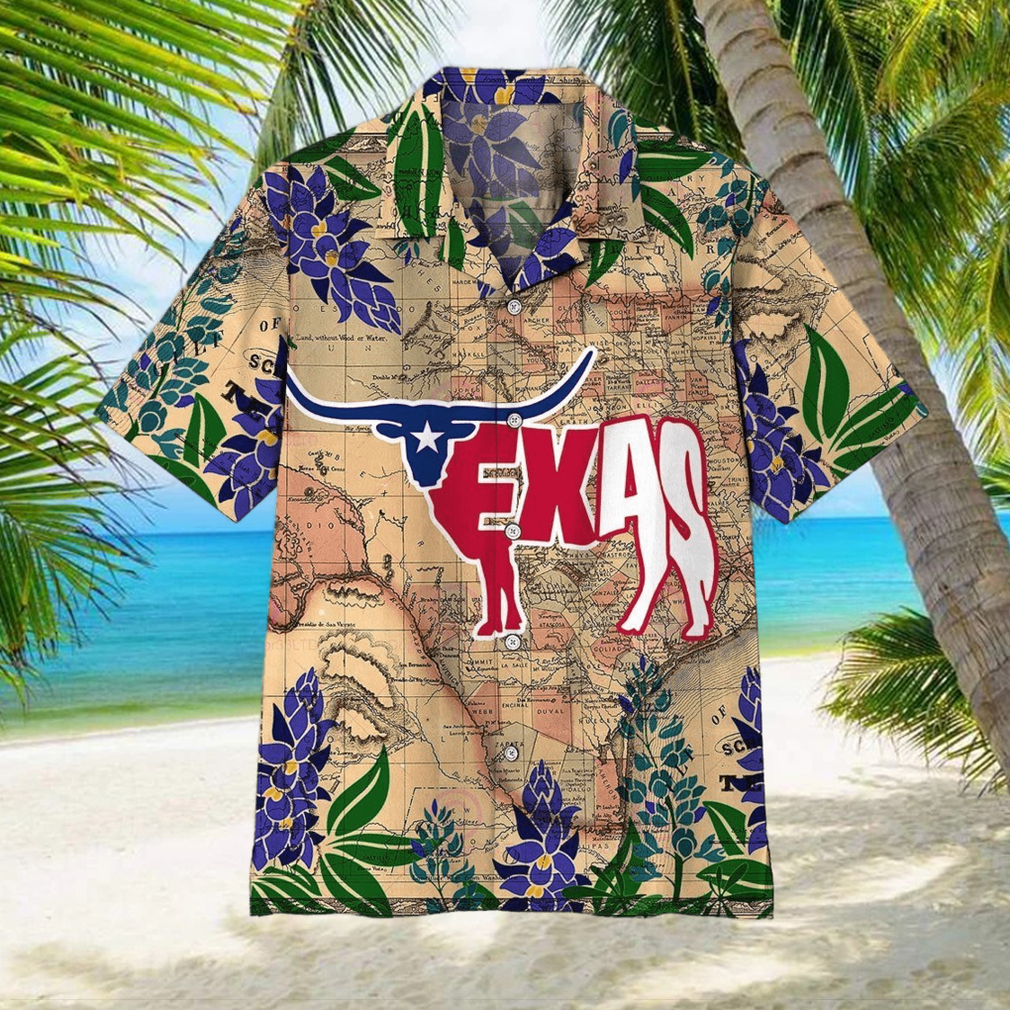 Longhorn Flag Texas Hawaiian Shirt Unisex Adult Hw4168 hawaiian shirt - Limotees