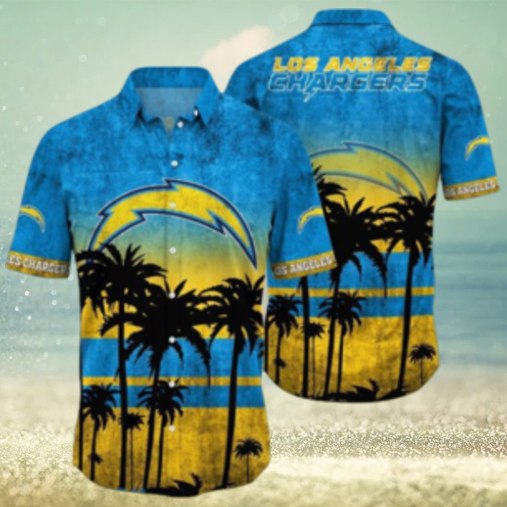 Los Angeles Chargers Logo Coconut Tropical Hawaiian Shirt Beach Gift For Fans - Limotees