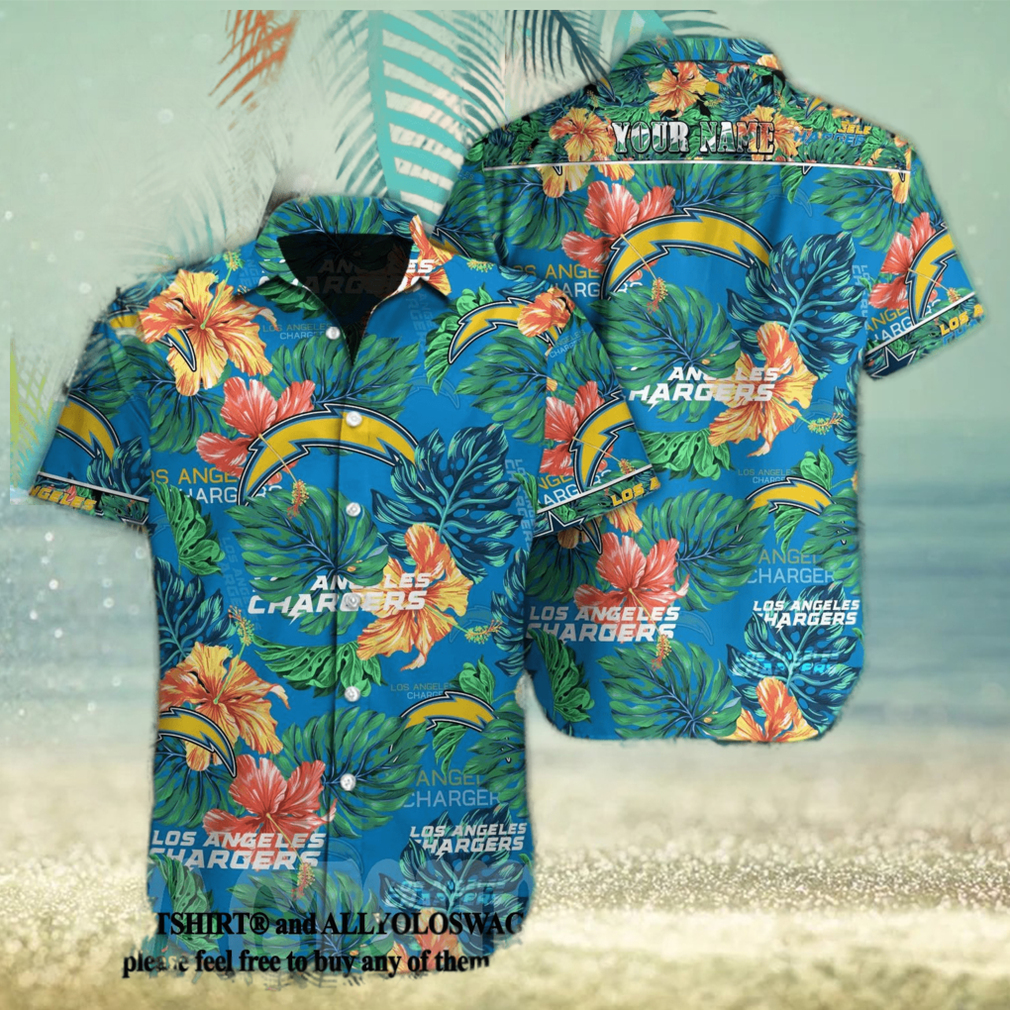 Los Angeles Chargers NFL Classic Full Printed Hawaiian Beach Shirt - Limotees