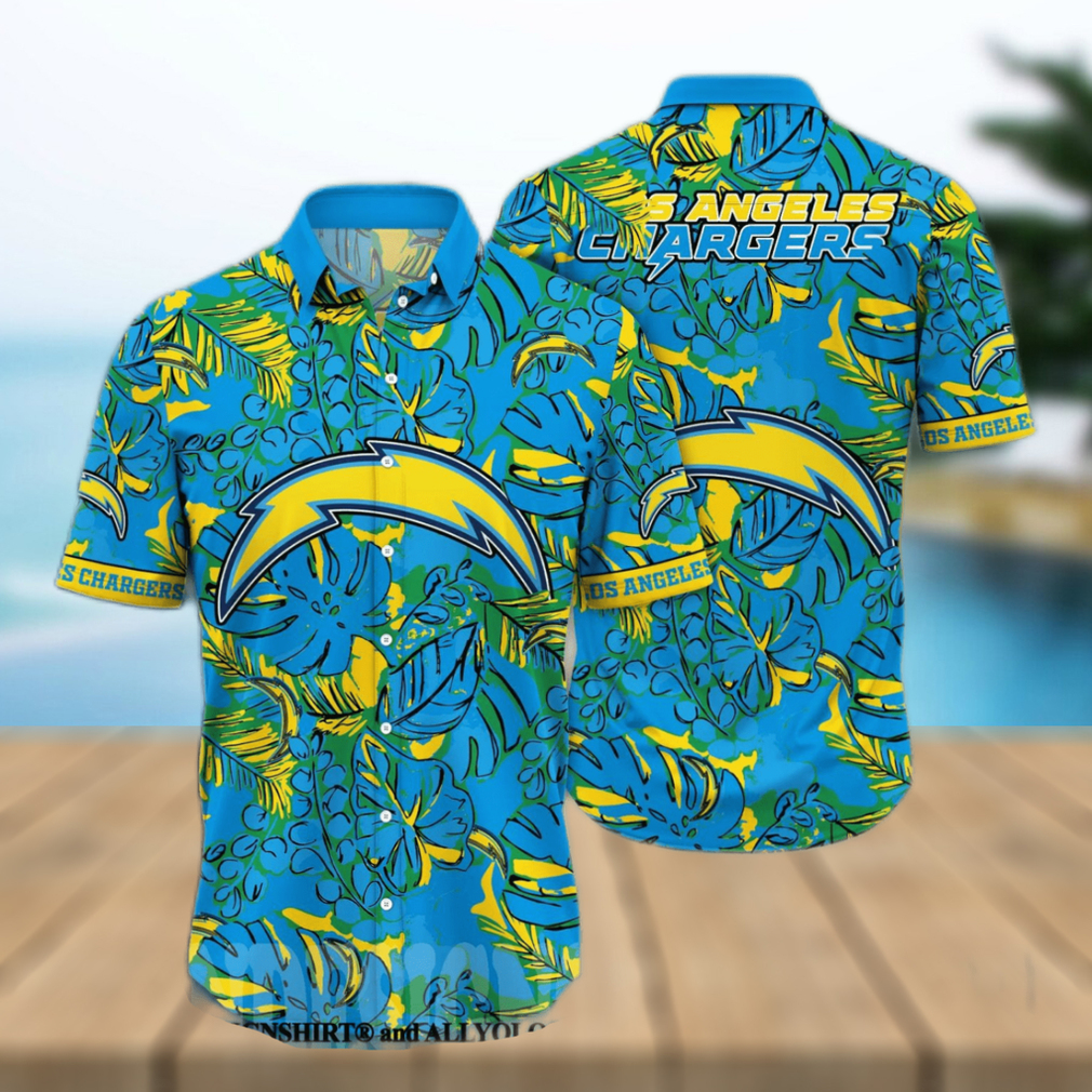 Los Angeles Chargers NFL Flower Classic Full Print Hawaiian Shirt - Limotees