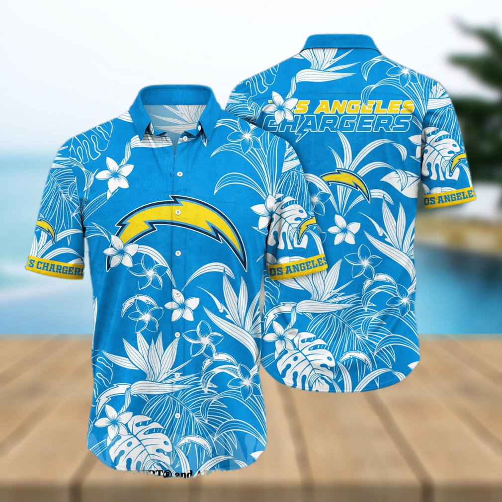 Los Angeles Chargers NFL Flower Unisex Full Print Hawaiian Shirt - Limotees