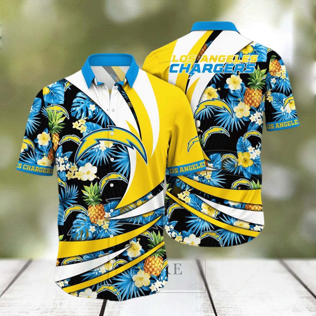 Los Angeles Chargers NFL Hawaiian Shirt Ocean Waves Aloha Shirt - Limotees