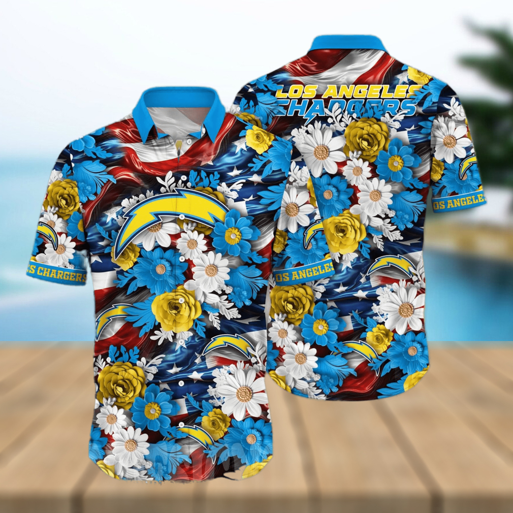 Los Angeles Chargers NFL Independence Day All Over Printed Unisex Hawaiian Shirt - Limotees