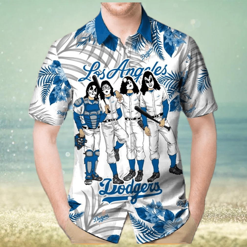 Los Angeles Dodgers Kiss Dodgers Hawaiian T Shirt - Limotees