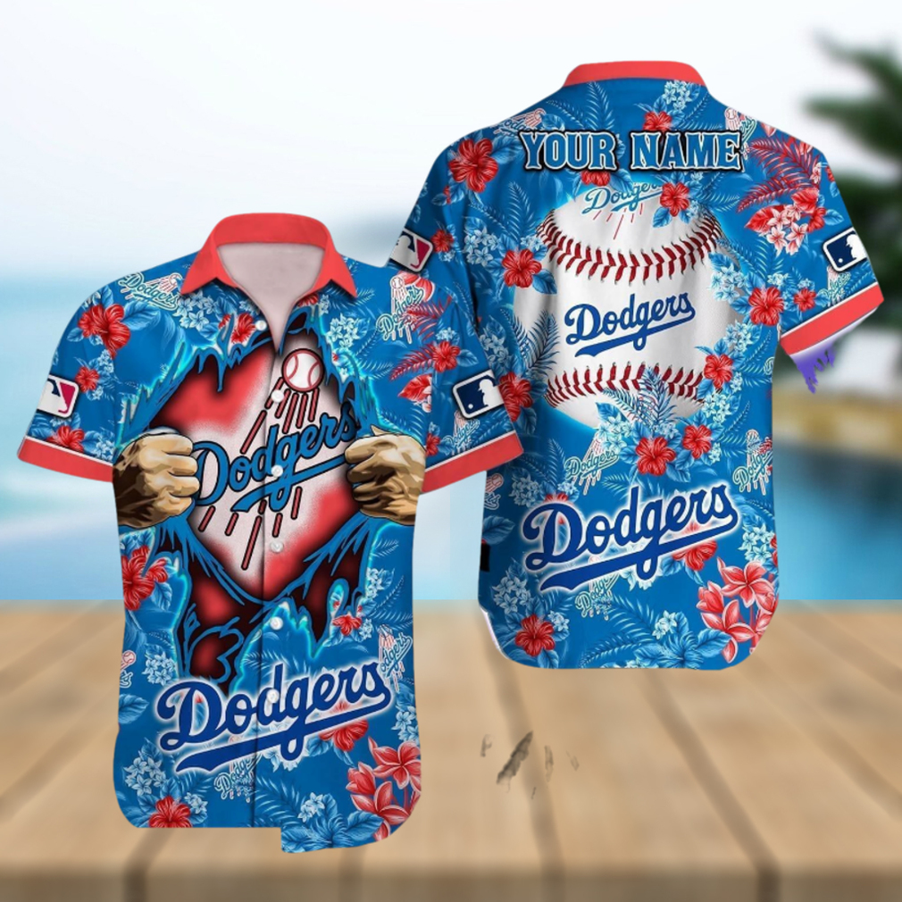 Los Angeles Dodgers MLB Custom Name Aloha 3D Hawaiian Shirt Summer Gift - Limotees