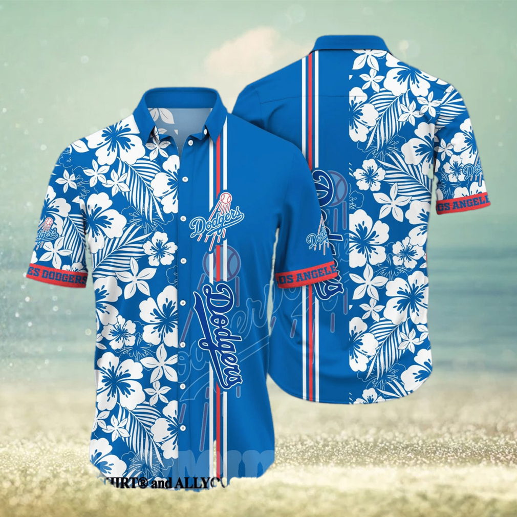 Los Angeles Dodgers MLB Flower Classic Full Print Hawaiian Shirt - Limotees