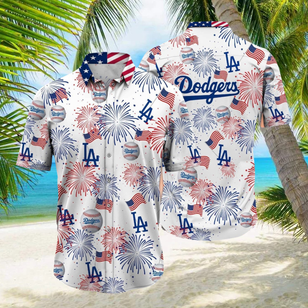 Los Angeles Dodgers MLB Happy 4th Of July USA Hawaiian Shirt Happy Holiday Gift - Limotees