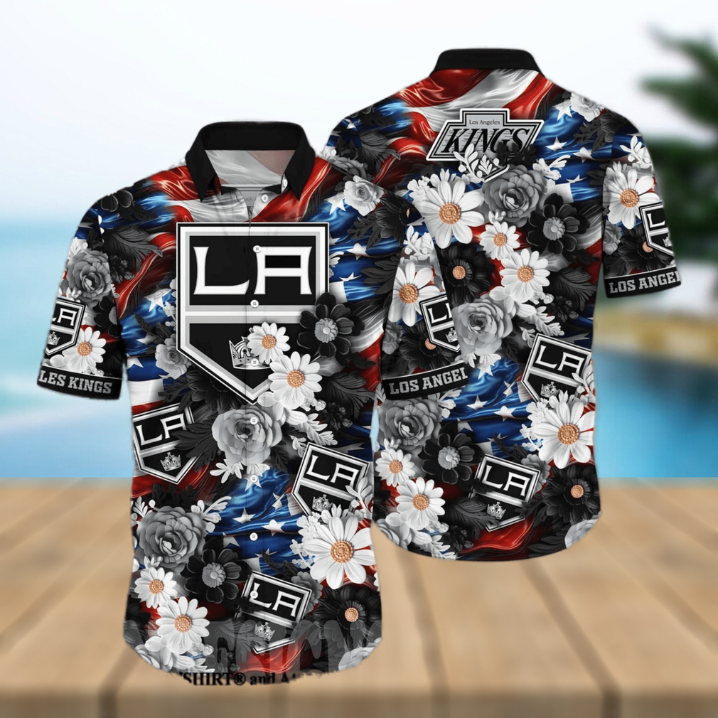 Los Angeles Kings NHL Independence Day Full Printed 3D Hawaiian Shirt - Limotees