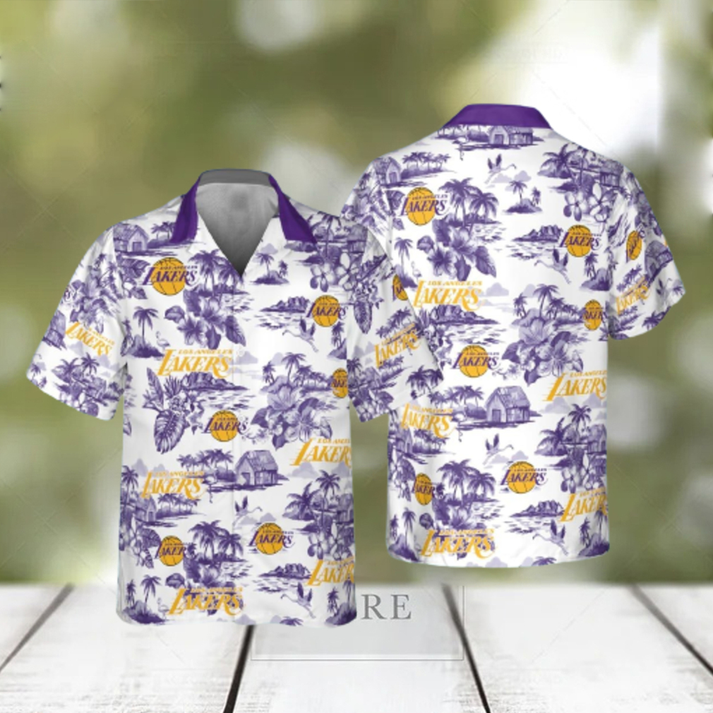 Los Angeles Lakers Retro Hawaiian Shirt For Men And Women Gift Beach - Limotees